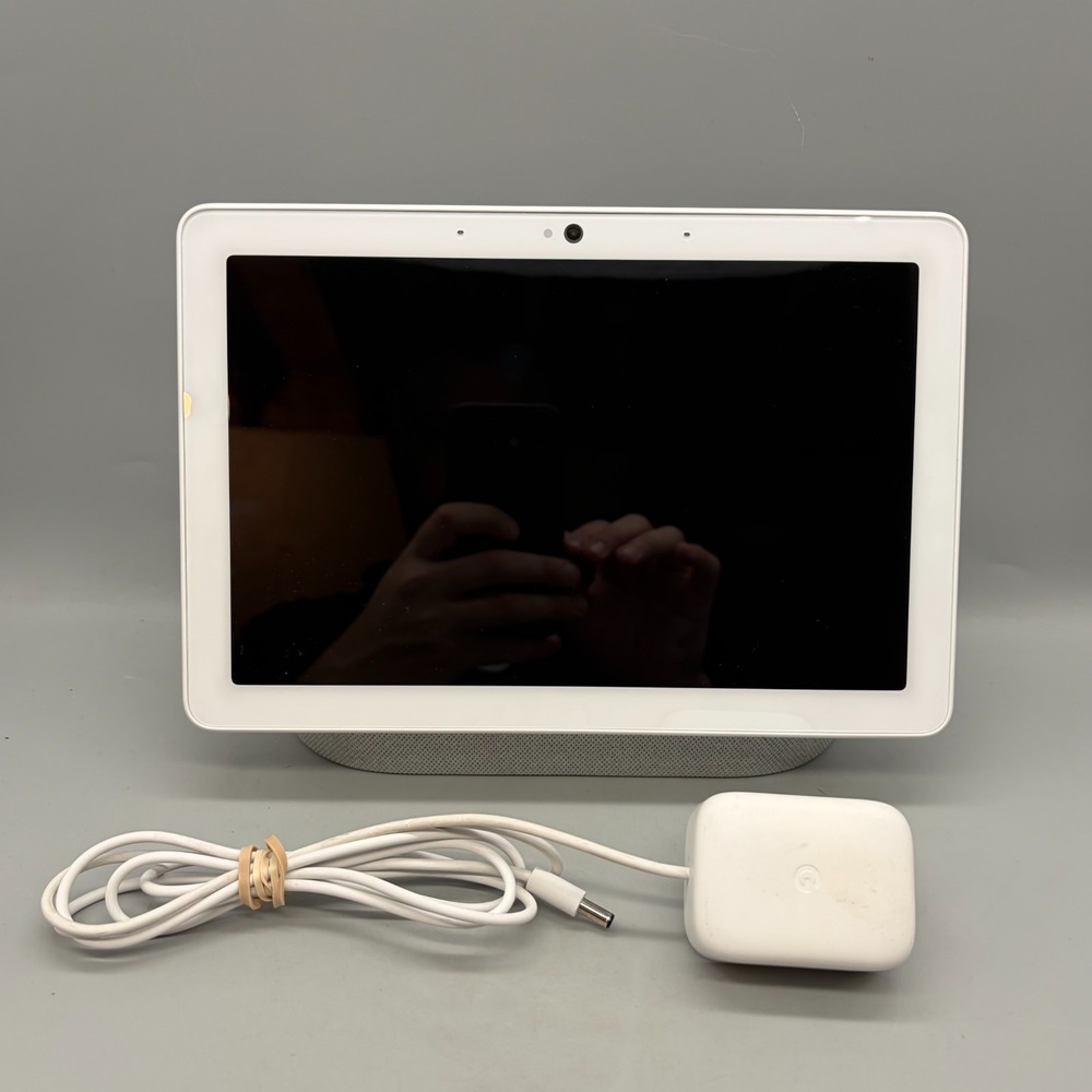 Google Nest Hub Max (H2A) & Power Cord - Chalk
